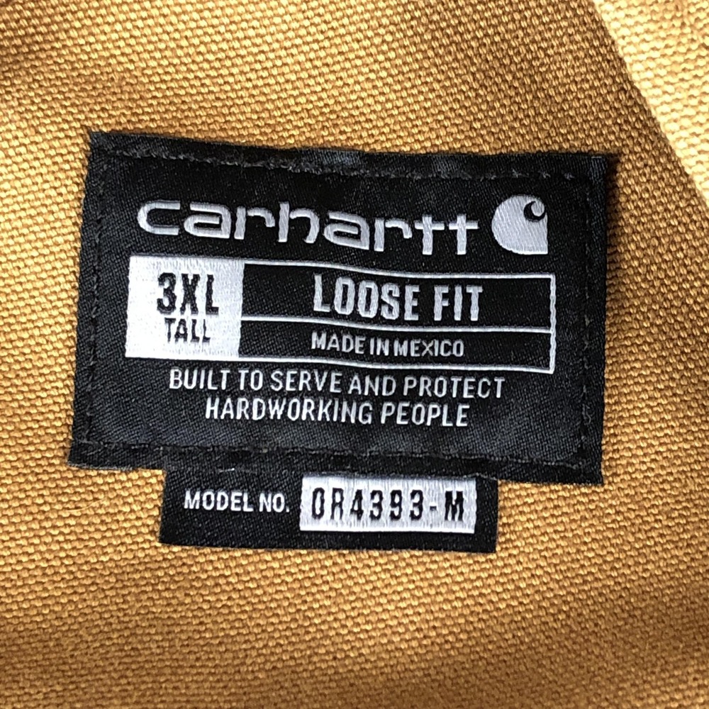 Carhartt‎ Overalls Mens 3XL Tall Brown Canvas Insulated Bib Workwear OR4393-M - Picture 11 of 15
